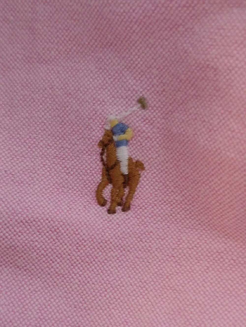 Ralph Lauren Light Pink Button-Down Shirt with Embroidered Pony KIDS LARGE‎